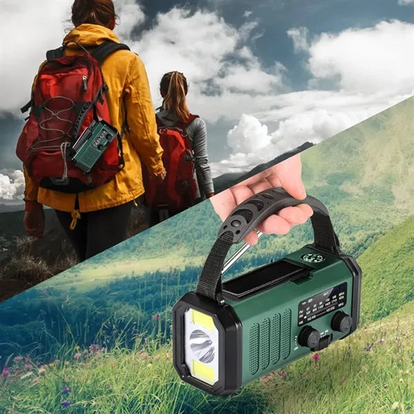 10000mAh Hand Crank Emergency Radio with Flashlight Charger