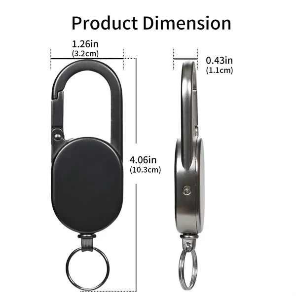 Outdoor Retractable Metal Keychain