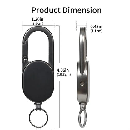 Outdoor Retractable Metal Keychain