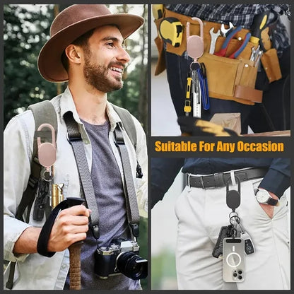 Outdoor Retractable Metal Keychain