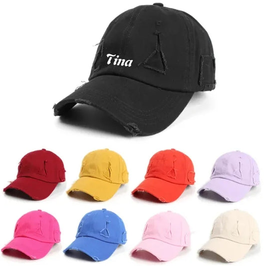 Unisex Washed Ripped cowboy hat Baseball Worker Cap