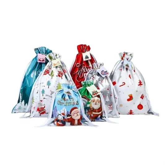 Christmas Wrapping Bags with Drawstring