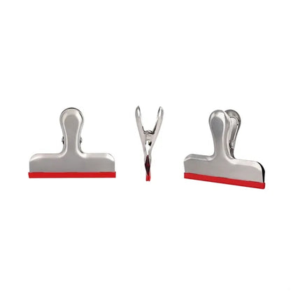 Stainless Steel Chip Bag Clips Covered With Silicone