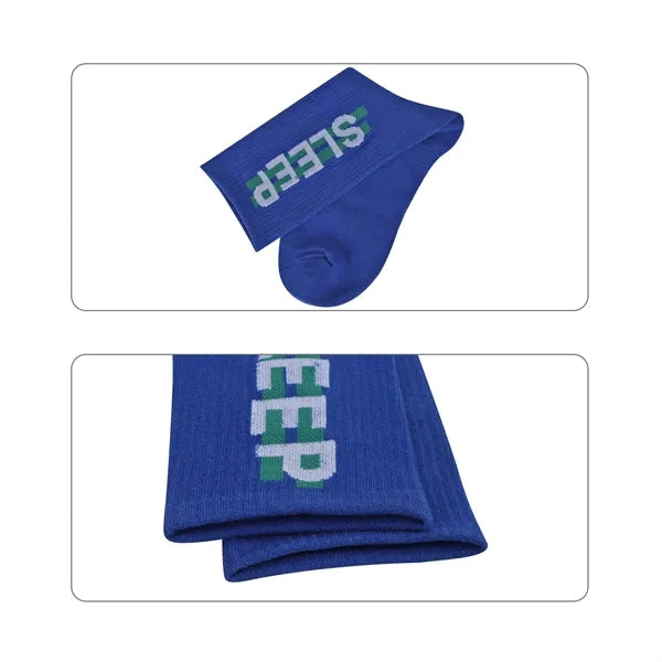 Unisex Knitted Athletic Socks W/ Jacquard Custom Logo