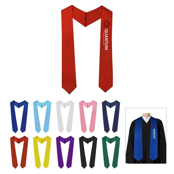71" Satin Graduation Stole W/ Hemming