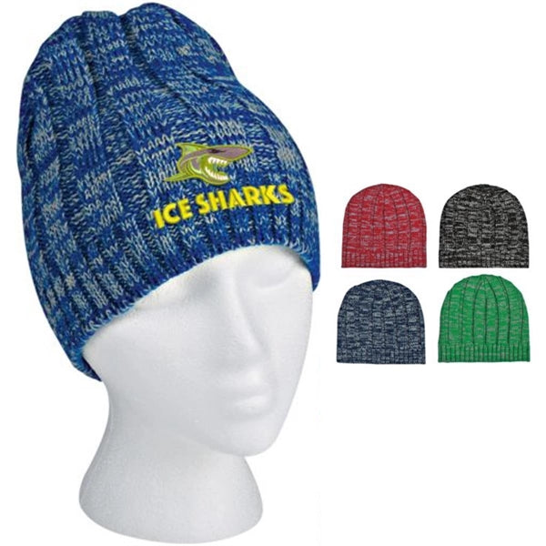 Knit Heathered Beanie Cap