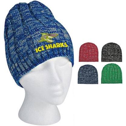Knit Heathered Beanie Cap