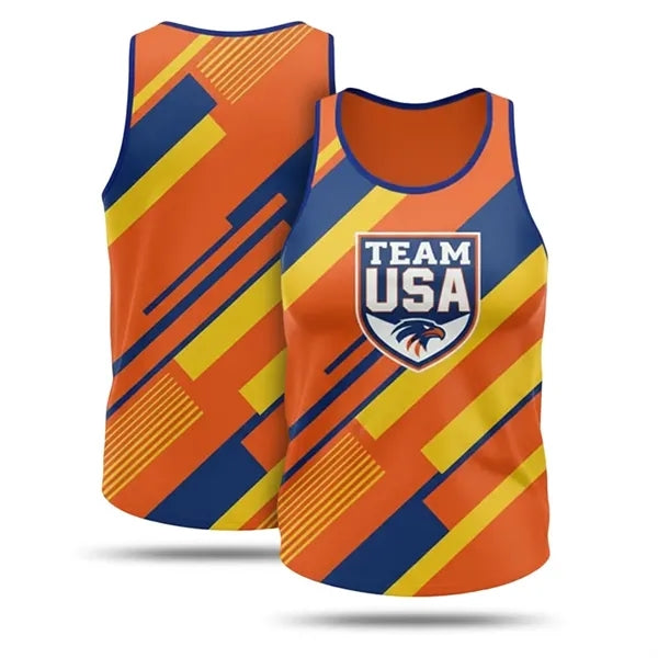 Women's Jersey Style Tank Top Sublimated Spandex Interlock