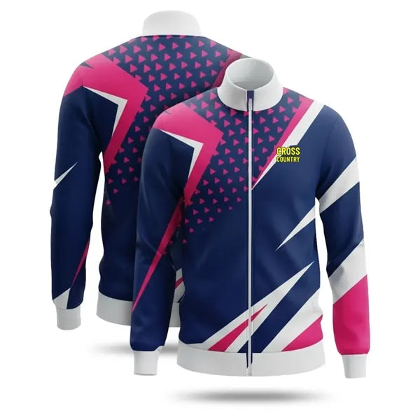 Men's Sublimated Track Jacket 280G Spandex Interlock