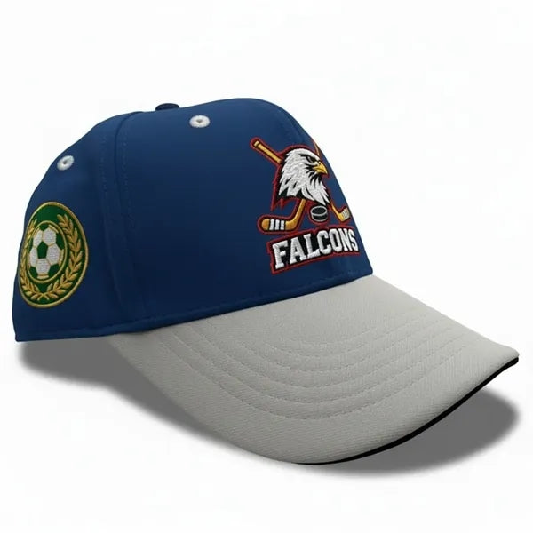 Structured Sports Interlock Baseball Cap With Embroidered