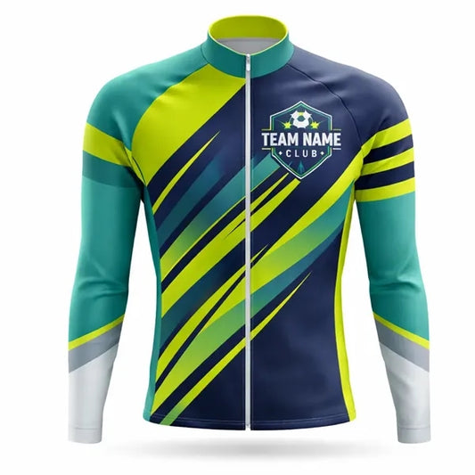 Unisex Full Color Long Sleeve Cycling Jersey Fleece Lining