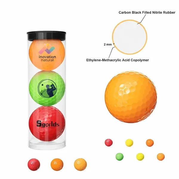 Custom Professional Colored Golf Ball (PACK OF 3 BALLS)