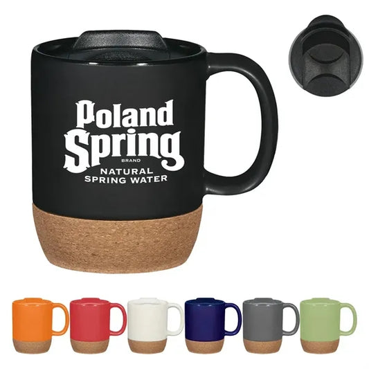 12 oz.Cork Bottom Ceramic Mug-Full color