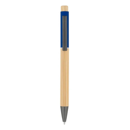 Bamboo Barrel with Gunmetal Clip Pen