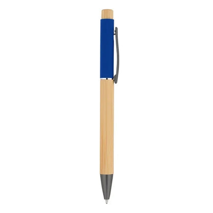 Bamboo Barrel with Gunmetal Clip Pen