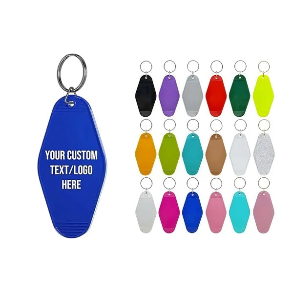Colorful Plastic Hotel Keychain Motel Key Tag