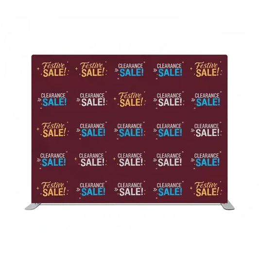 Step and Repeat Straight Pillow Case Backdrop (10ft x 8ft)