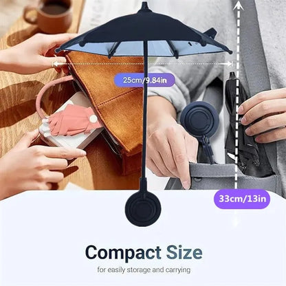 Magnetic Mini Phone Umbrella Adjustable Sun Shade Shield