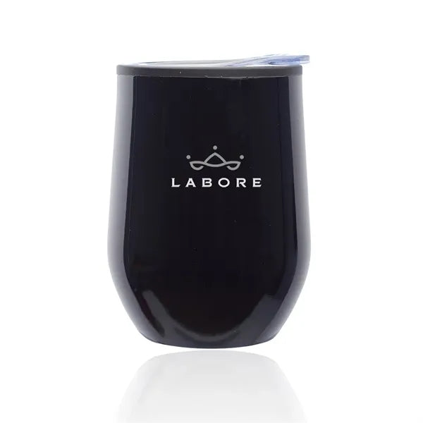 12 oz. Shelby Stemless Wine Glass with lid
