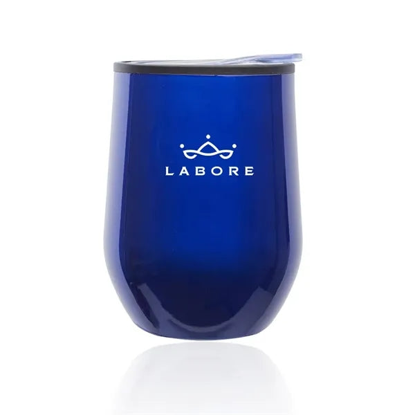 12 oz. Shelby Stemless Wine Glass with lid