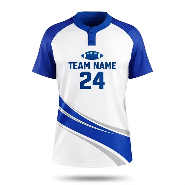 Men's Rugby Jersey Full Sublimated Front 2-Button