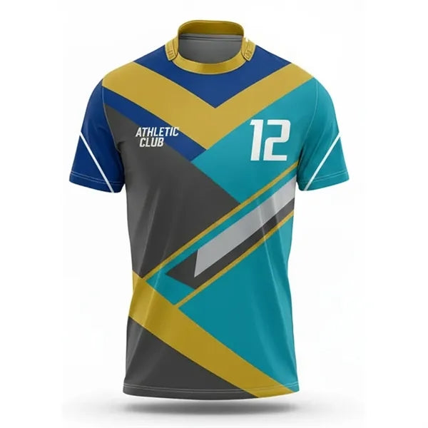 Custom Men's Collared Crew Neck Rugby Jersey Sublimated