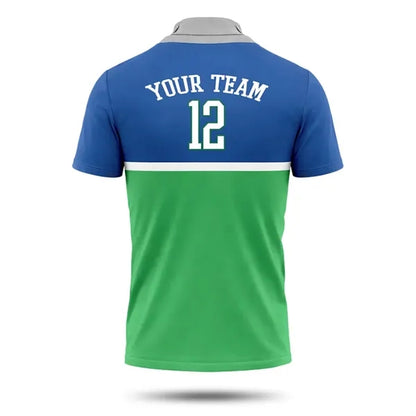 Men's Crew Neck Collared Rugby Jersey (Full Color)