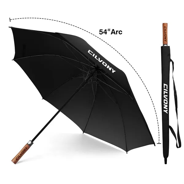 Auto Open Golf Umbrella with Wooden Handle
