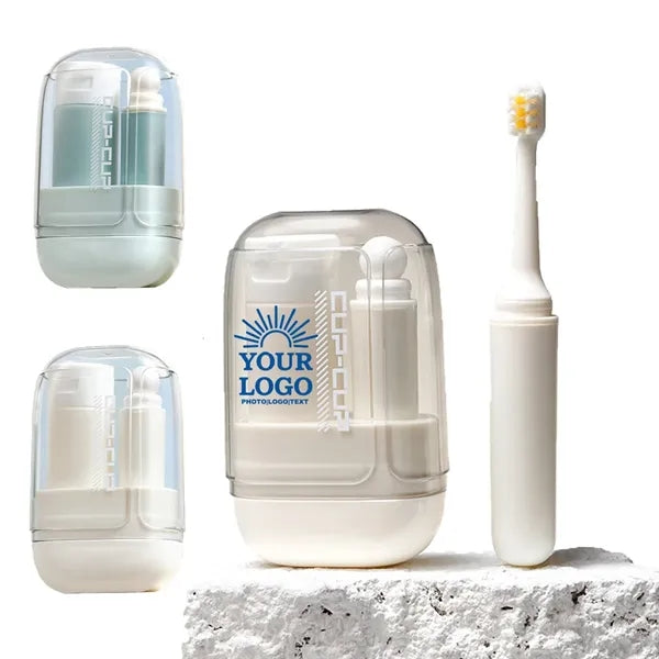 3-in-1 Travel Toothbrush Set with Mouthwash Cup