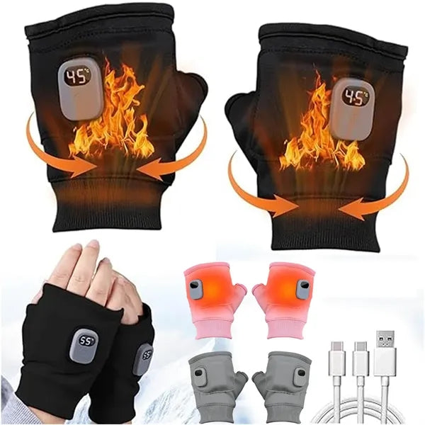 Smart Thermostatic Heated Fingerless Gloves