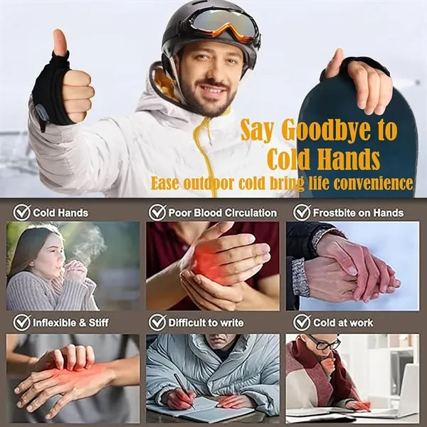 Smart Thermostatic Heated Fingerless Gloves