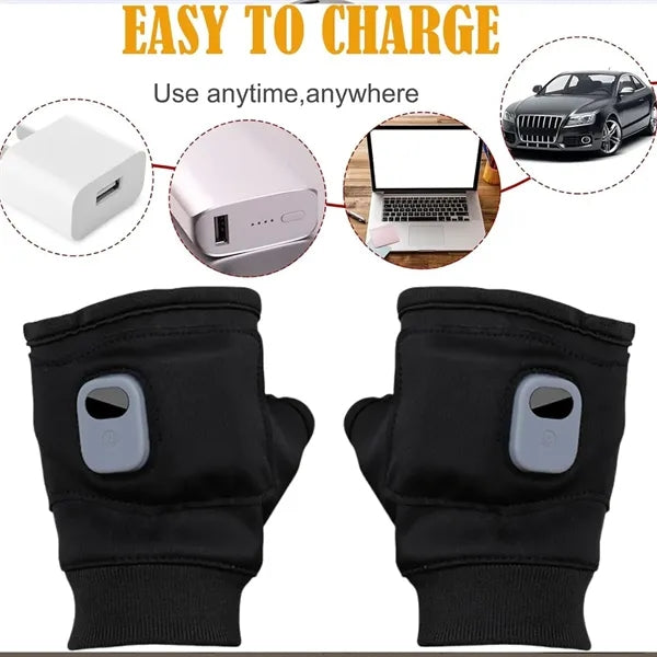 Smart Thermostatic Heated Fingerless Gloves
