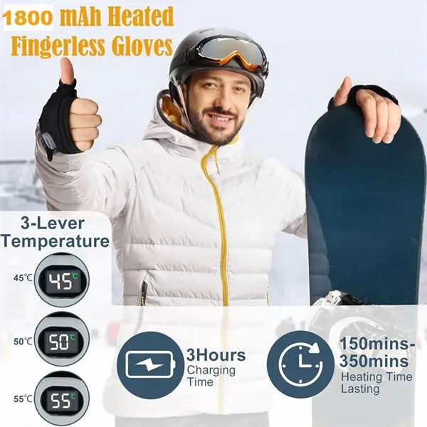 Smart Thermostatic Heated Fingerless Gloves
