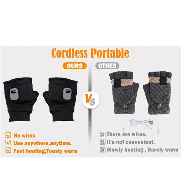 Smart Thermostatic Heated Fingerless Gloves