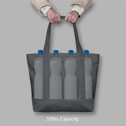 Customizable Canvas Tote Bag with Zipper