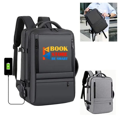17" Expandable Waterproof Men's Laptop Backpack With USB