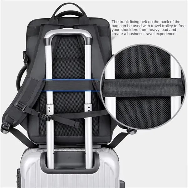 17" Expandable Waterproof Men's Laptop Backpack With USB
