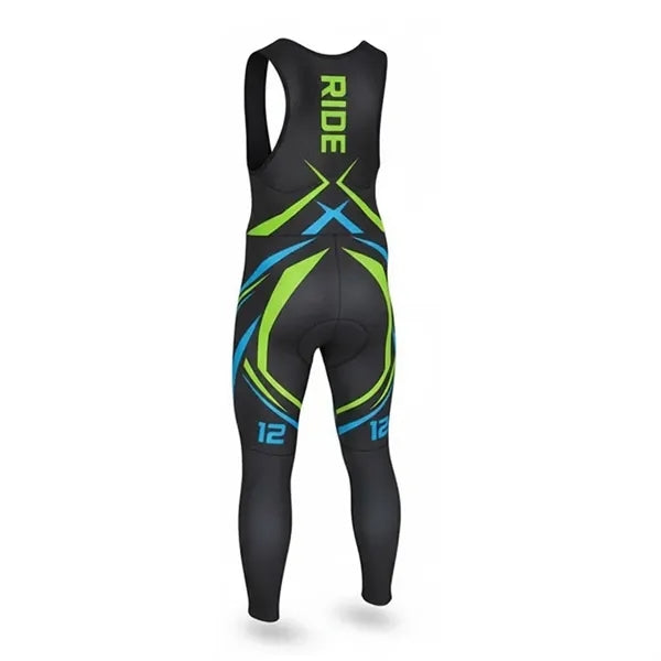 Cycling Bib Tights with Fleece Lining Sublimated