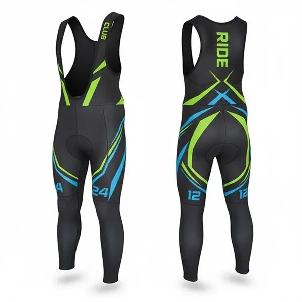 Cycling Bib Tights with Fleece Lining Sublimated
