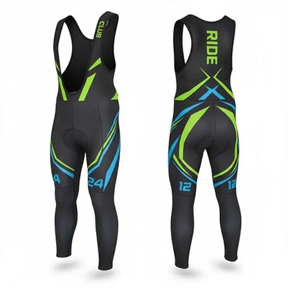 Cycling Bib Tights with Fleece Lining Sublimated