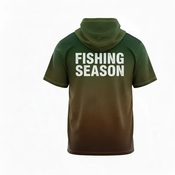 Unisex Sublimated Solar Protect Short Sleeve Hooded T-Shirt