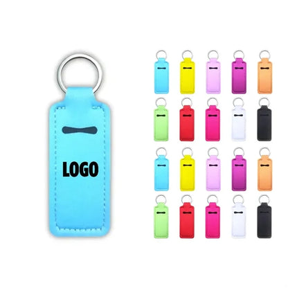 Neoprene Lip Balm & Lipstick Holder Keychain