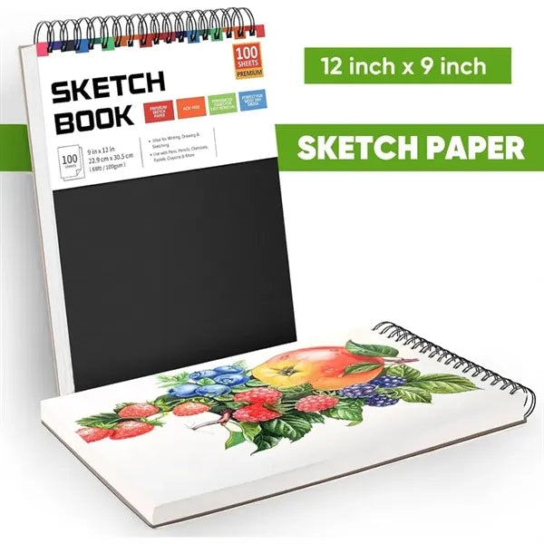Spiral Sketchbook for School, Art, Students & Teachers
