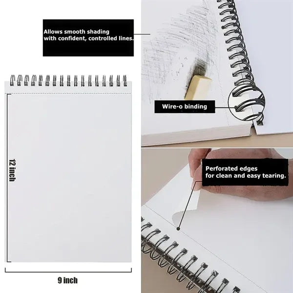 Spiral Sketchbook for School, Art, Students & Teachers