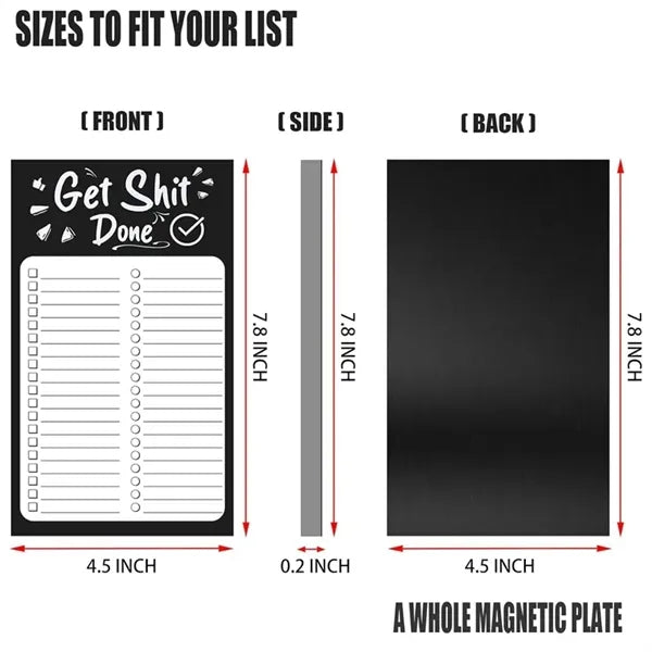 Magnetic Notepad for Fridge Grocery List