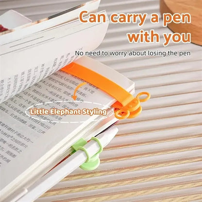 Silicone Bookmark with Pen Holder