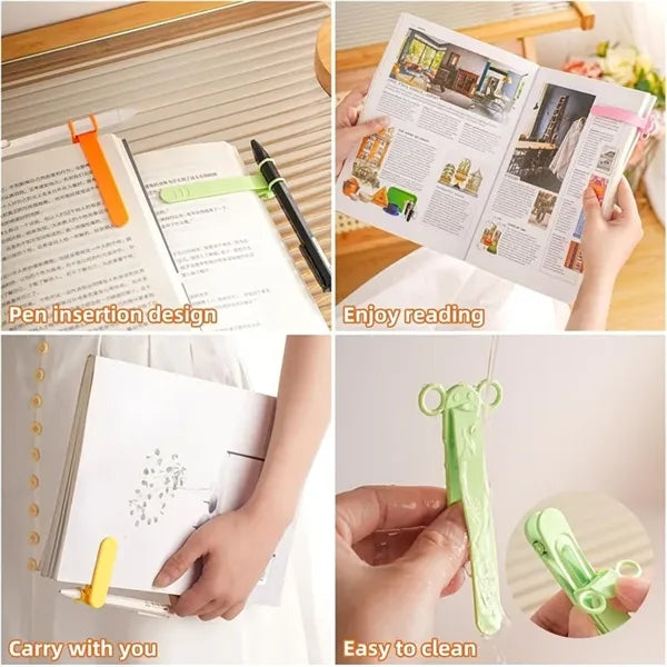 Silicone Bookmark with Pen Holder
