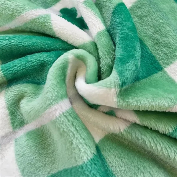 St Patrick's Day Green Clover Fleece Throw Blanket