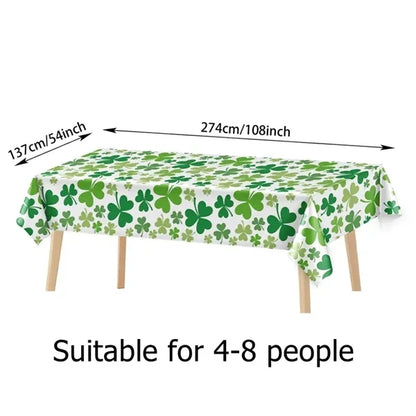 St. Patrick's Day Shamrock Tablecloth