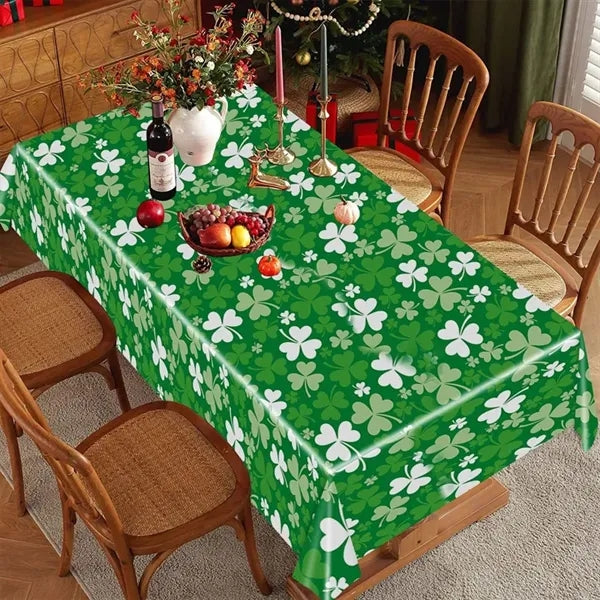 St. Patrick's Day Shamrock Tablecloth